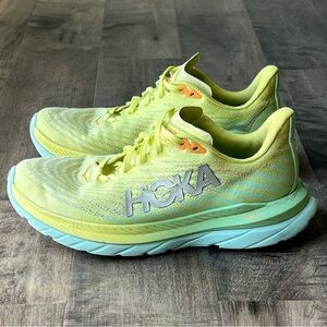Hoka One One Womens Mach 5 1127894 CGLG Yellow Running Shoes Sneakers Size 10